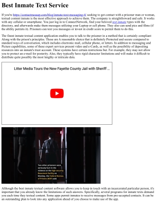 best inmate text service