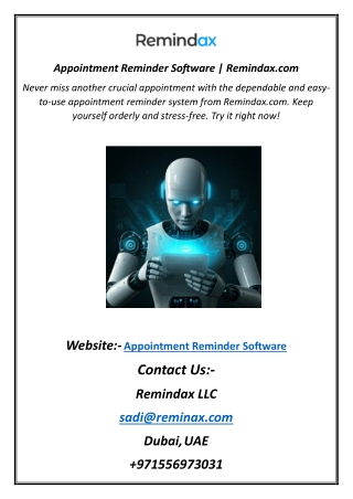 Appointment Reminder Software  Remindax.com