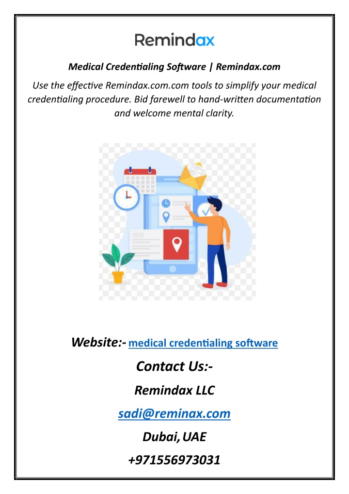 medical credentialing software remindax com