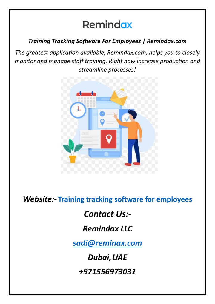 training tracking software for employees remindax