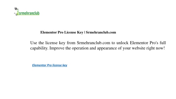 elementor pro license key srmehranclub com