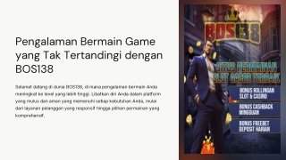 pengalaman bermain game yang tak tertandingi