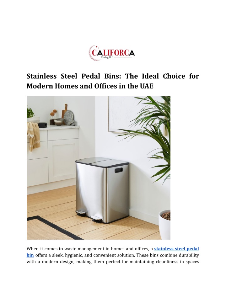 stainless steel pedal bins the ideal choice