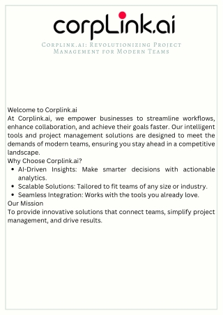 corplink ai revolutionizing project management