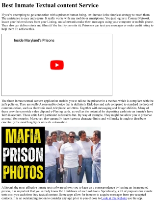best inmate textual content service