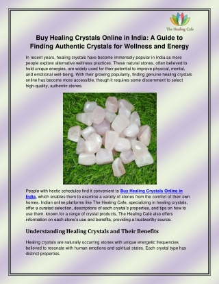 Buy Healing Crystals Online in India