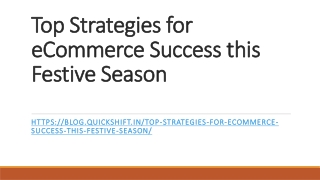 Top Strategies for eCommerce Success this Festive Season