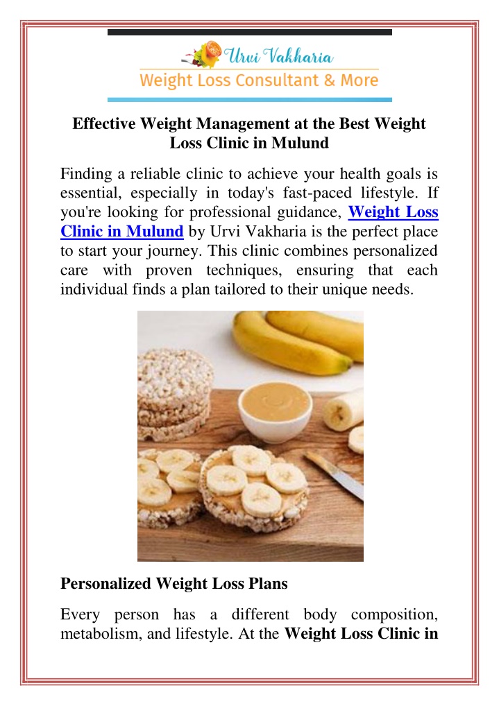 effective weight management at the best weight