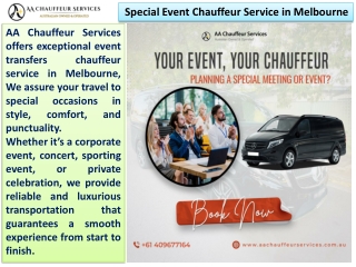 Hire Event Chauffeur cars in Melbourne