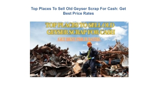 Top Places To Sell Old Geyser Scrap For Cash - Get Best Price Rates