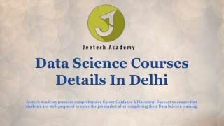 data science courses details in delhi