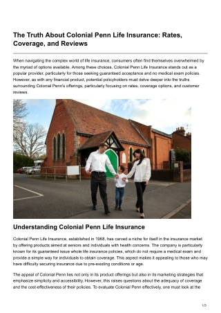 -The Truth About Colonial Penn Life Insurance Rates Coverage and Reviews