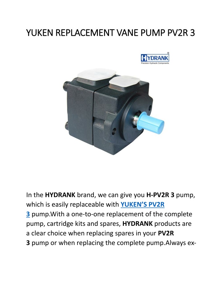 yuken replacement vane pump pv2r 3 yuken