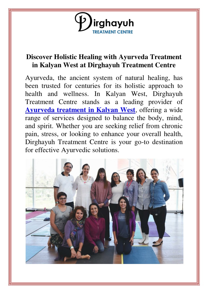 discover holistic healing with ayurveda treatment