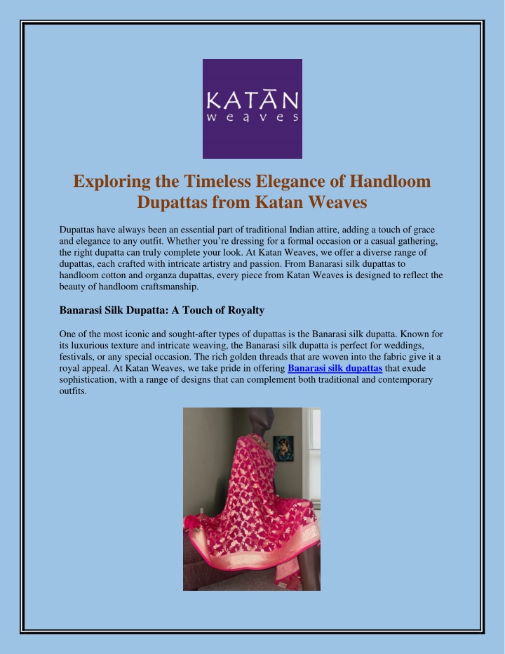 exploring the timeless elegance of handloom