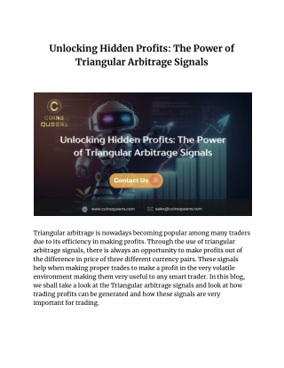 Unlocking Hidden Profits_ The Power of Triangular Arbitrage Signals
