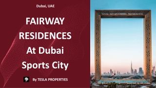 FAIRWAY RESIDENCES In DSC By Tesla Properties a Real Estate Company In Dubai