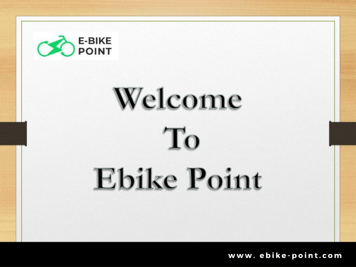 welcome to ebike point