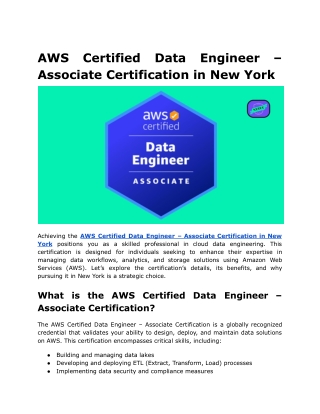 aws associate certification in new york