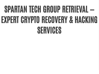 spartan tech group retrieval expert crypto