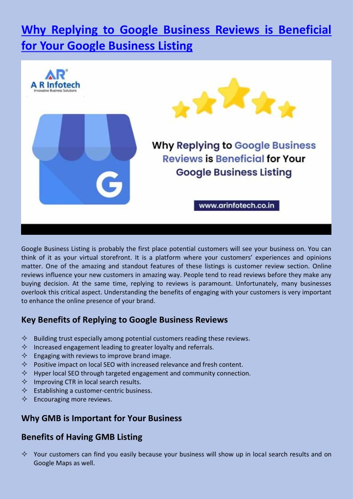 why replying to google business reviews