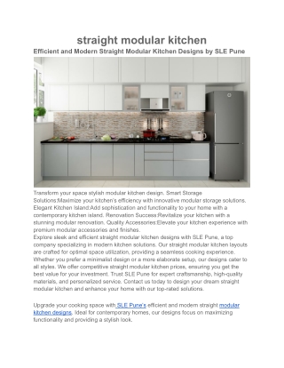 straight modular kitchen