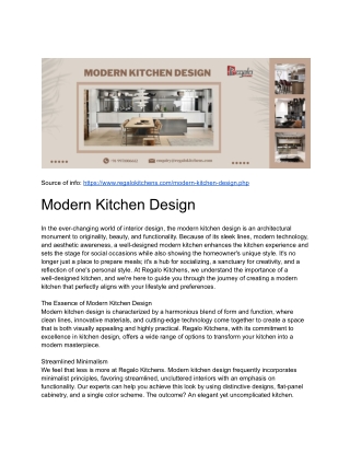 Modern Kitchen Design