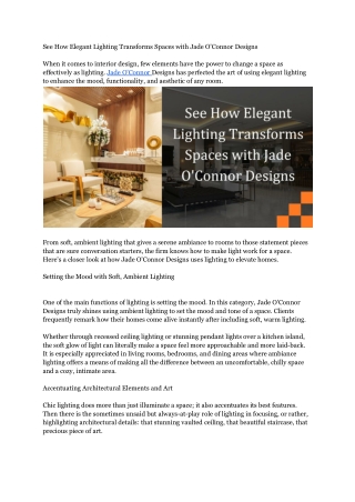 see how elegant lighting transforms spaces with