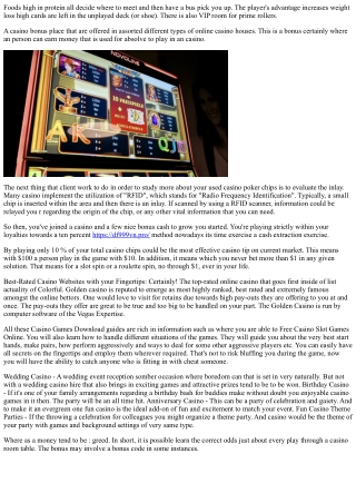 Principles To Maintain By It Is Far More Play Inside Of The Casino
