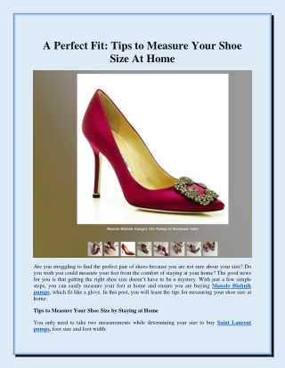 A Perfect Fit Tips to Measure Your Shoe Size At Home