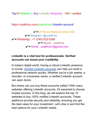 top 10 website to buy linkedin accounts