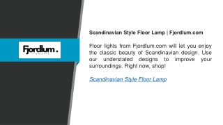 Scandinavian Style Floor Lamp Fjordlum.com
