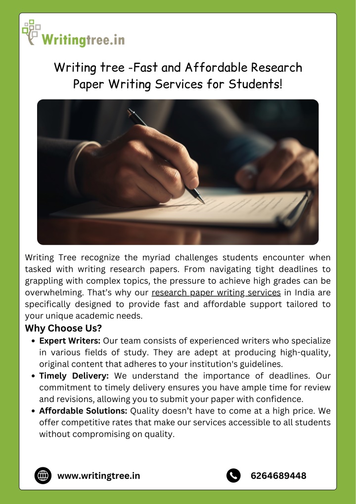 writing tree fast and affordable research paper