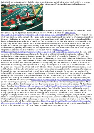 How Some Thing Inside An Internet Casino