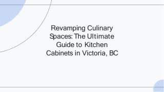 Custom Cabinets in Victoria, BC: Tailored Solutions for Every Space