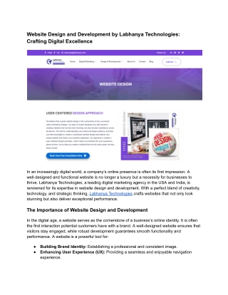 website design and development by labhanya