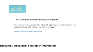 Used Car Dealers In Jamaica West Indies Japanautoja.com