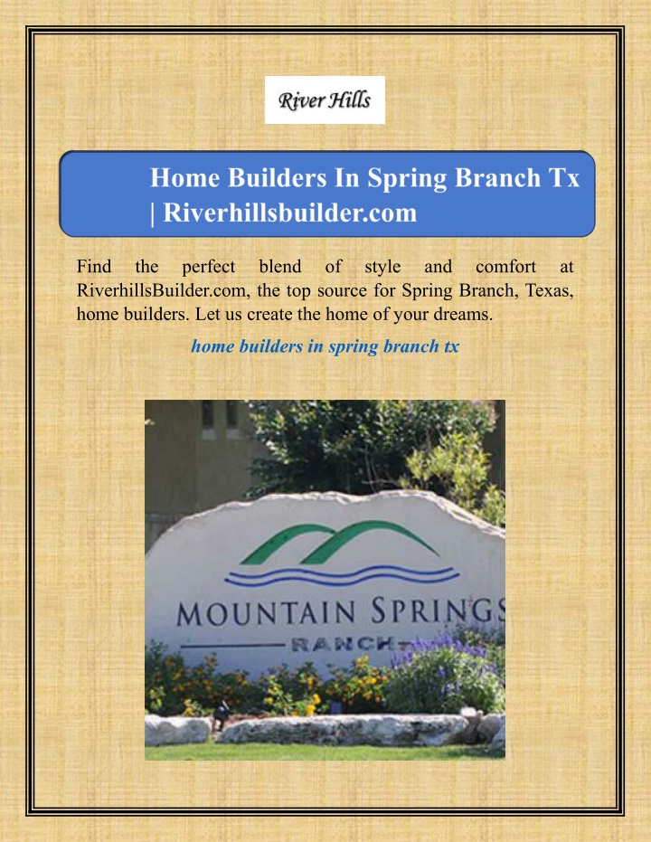 find riverhillsbuilder com the top source