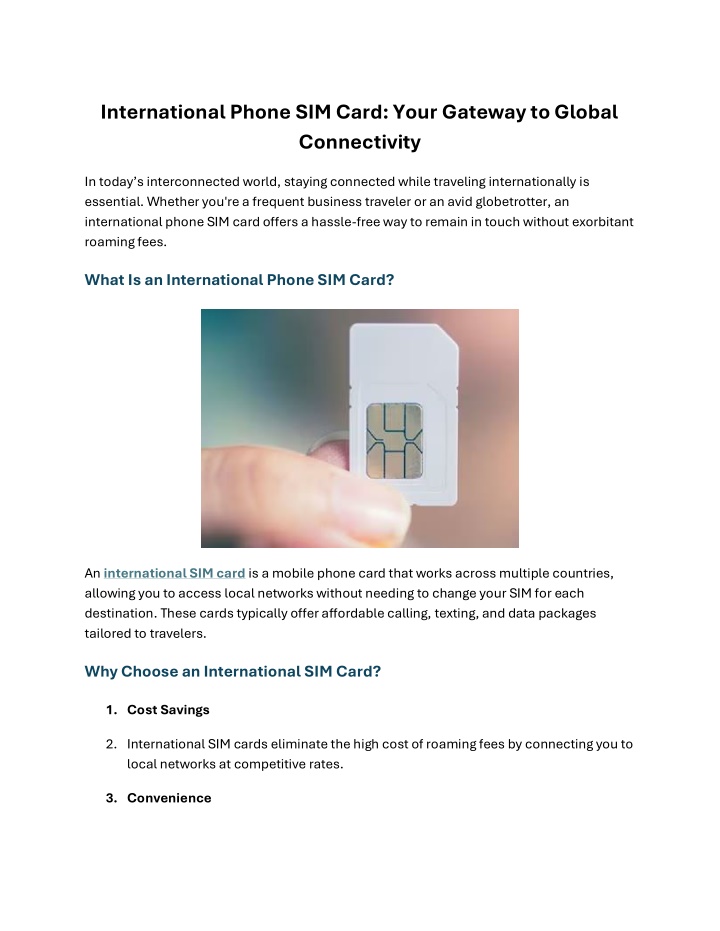 international phone sim card your gateway