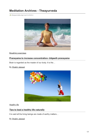 meditation archives theayurveda
