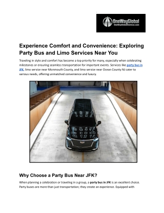 Experience Comfort and Convenience_ Exploring Party Bus and Limo Services Near You