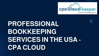Professional Bookkeeping Services in the USA - CPA Cloud