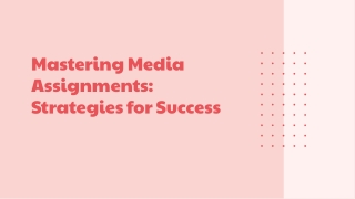 Media Assignment Help