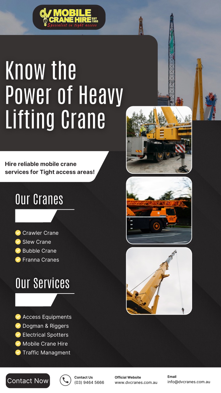 hire reliable mobile crane services for tight