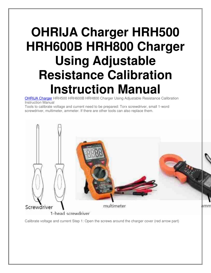 ohrija charger hrh500 hrh600b hrh800 charger