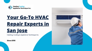 Your Go-To HVAC Repair Experts in San Jose - HCAT