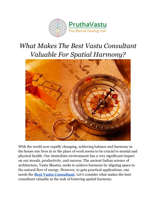 What Makes The Best Vastu Consultant Valuable For Spatial Harmony?