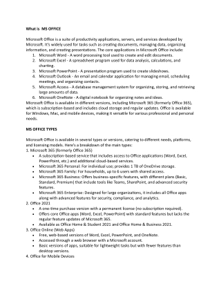 What is  MS OFFICE