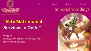 Elite Matrimonial Services in Delhi