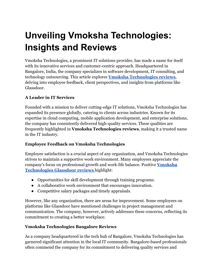 unveiling vmoksha technologies insights